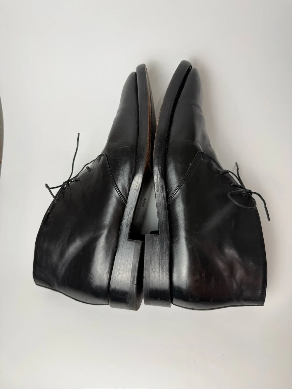 Frye Paul Chukka Boots Black Leather Men Size 13 Hipster Classic Chunky
